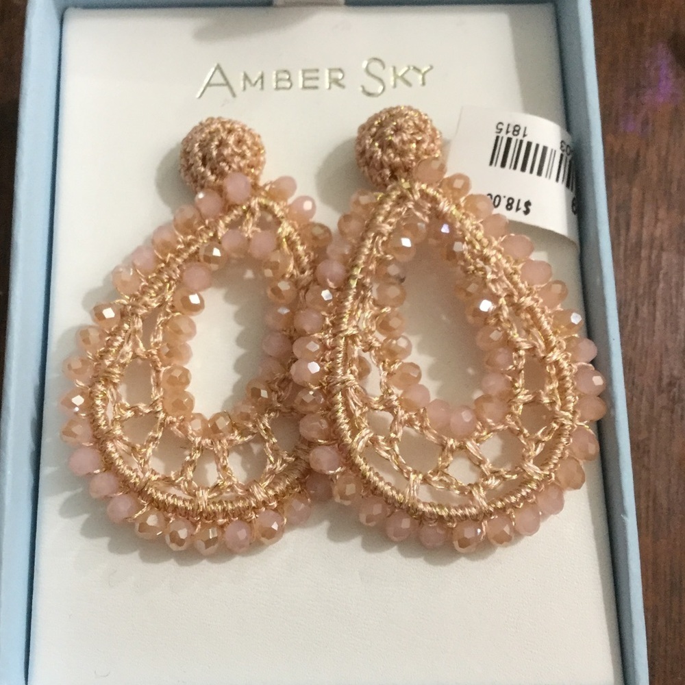 Amber Sky Macrame Earrings